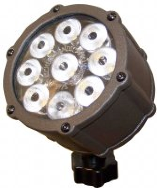 LED Strahler: 12 Volt Effekt LED Strahler 12,4 W, 60 Grad Linse, braun.